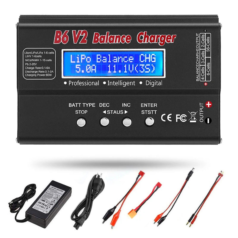 HTRC LiPo Battery Charger 80W 6Amp for Li-ion Life NiCd NiMH LiHV + Power Supply