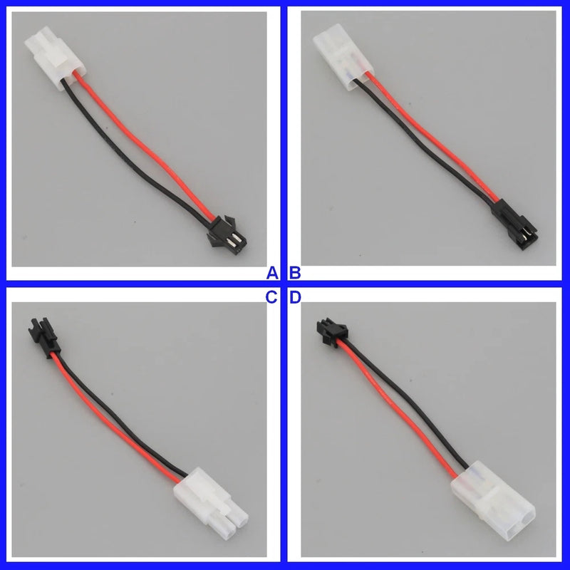 Tamiya to SM 2P 20AWG 4inchs Cable Adapter For RC LiPo NiMH Battery FPV Truck