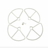 White 4-blade drone propeller spare parts set with small screws