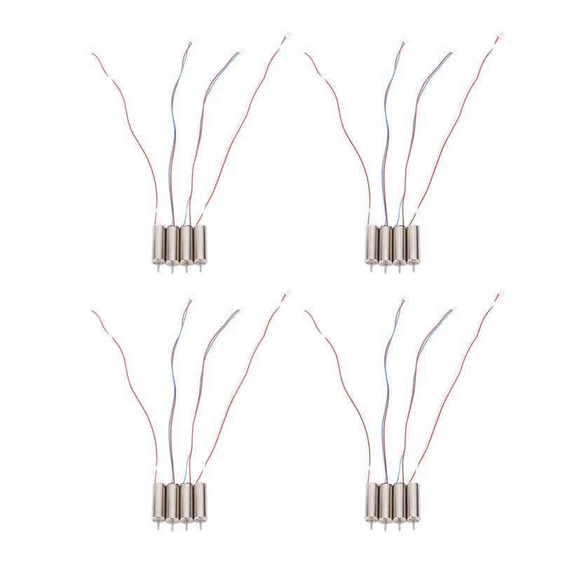 Set of 4 RC drone coreless motors with three-wire leads for repair or replacement