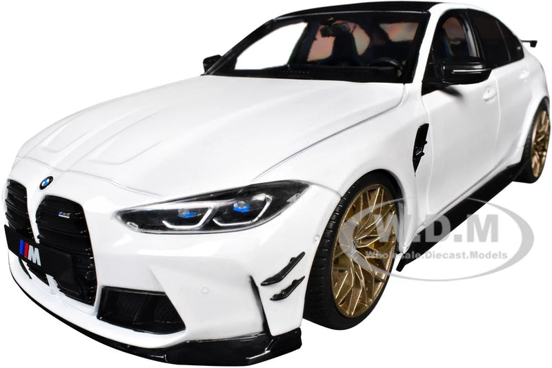 2024 BMW M3 COMPETITION ALPINE WHITE 1/18 DIECAST MODEL CAR BY SOLIDO S1814301