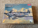 Academy Messerschmitt Bf109G-14 1/48 model kit box, sealed, illustrated aircraft