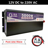 5000W Pure Sine Wave Power Inverter Converter DC 12V to AC 220V LCD Display