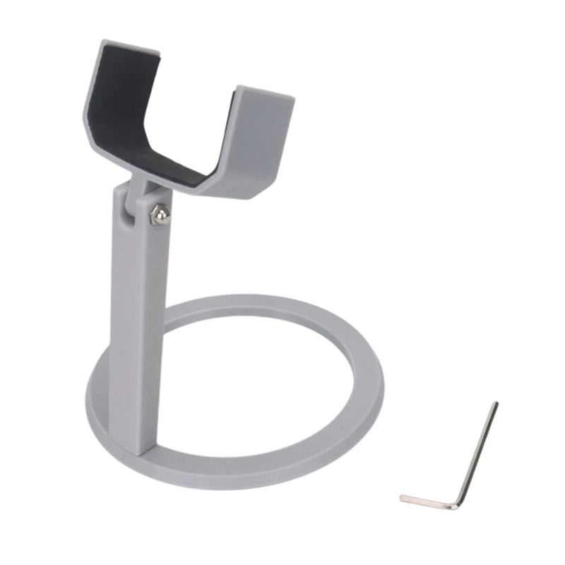Gray mounting bracket stand for drone with metal screw and hex key