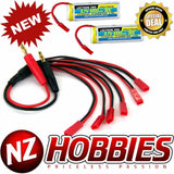 LECTRON 1S 3.7V 1000mAh 30C (2pcs) Lipo Battery w/Parallel Charging Adapter for