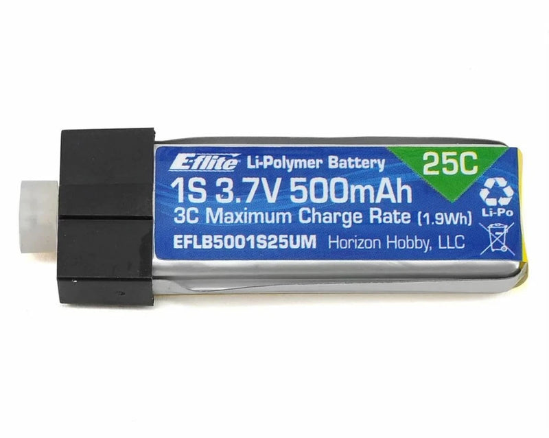 E-flite 1S EFLB5001S25UM 25C High Current LiPo Battery Pack w/UMX Connector Battery