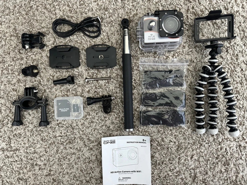 Explore One HD Action Camera with WiFi / Includes all Accessories / NEVER USED!!