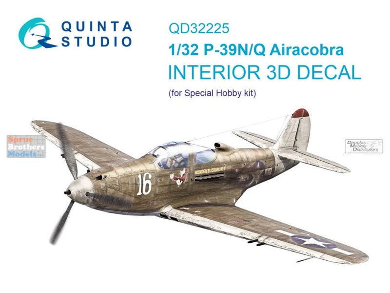 QTSQD32225 1:32 Quinta Studio 3D Decal - P-39N P-39Q Airacobra (SPH kit)