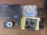 Panasonic LUMIX DMC-TZ3 7.2MP Digital Camera - Blue - NOT WORKING