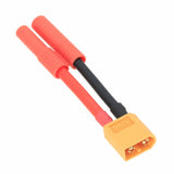 HXT 4mm Male+/Female- to XT60 Male cable 12AWG 5CM wire For RC Battery Toys FPV