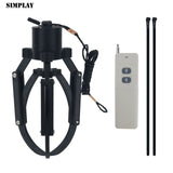 Three-jaw mechanical claw drone with handheld remote controller and two antennas