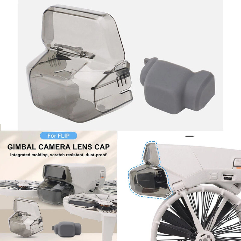 For DJI FLIP Drone Gimbal Hood Protector + Silicone Lens Cap Drone Accessories