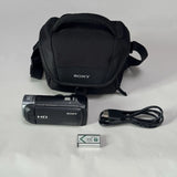 Sony Handycam HDR-CX405 Camcorder Black W/ Case Battery & HDMI Cable - No SD
