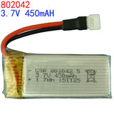 802042 450mAh 3.7V XH2.54 Plug Li Battery For Udi U27 U941A RC Drone Quadcopter