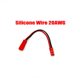 20AWG silicone extension cable with red JST male-to-female connectors