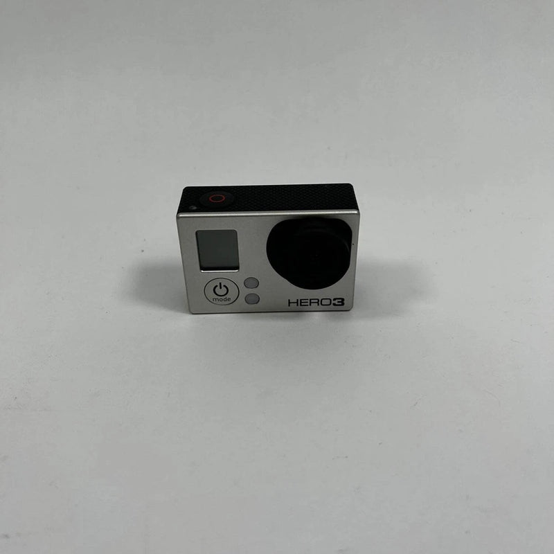GoPro HERO3 Silver action camera with front lens and buttons
