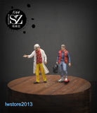 1/87 Back to the Future Scene Props Miniatures Figures Model For Cars Vehicles