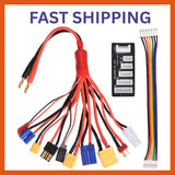 RC Lipo Battery Charger Adapter Connector Splitter Cable, 8 in 1 Octopus Convert Converter