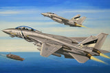 Gray F-14D-style military fighter jet model with twin tail and swept wings