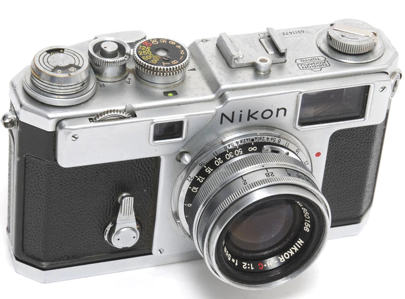 Nippon Kogaku Nikon S3 chrome 35mm rangefinder camera w. Nikkor HC 2/5 cm