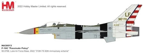 1:72 F-16C model aircraft, gray with black fuselage and red tail markings