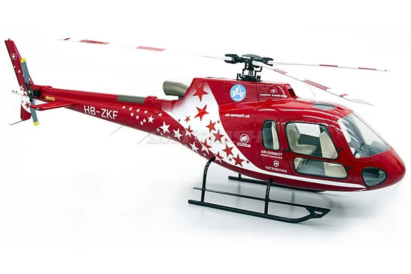 Roban 700 AS-350 Air Zermatt RC Helicopter Fuselage Airzermatt V2 Version Red