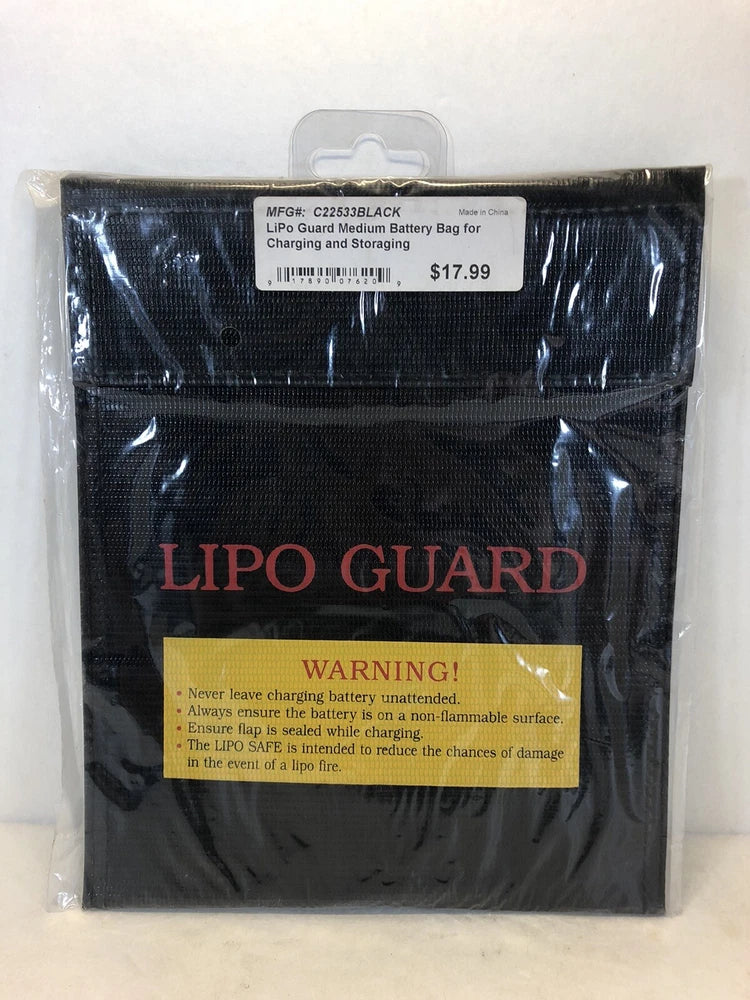 Integy C22533BLACK Lipo Battery Bag Medium Black 1/10 Scale