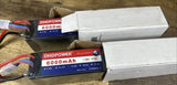 DHDPOWER RC LiPo battery, 14.8V 6000mAh 4S, two packs with wiring leads