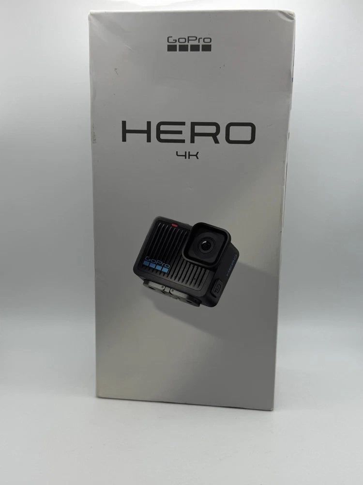 GoPro HERO4K action camera box with HERO4K logo and camera illustration
