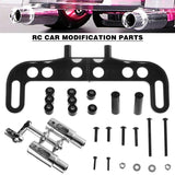 Racing Car Exhaust Pipe License Plate Frame Set for 1/10 RC Drift Accessory Part