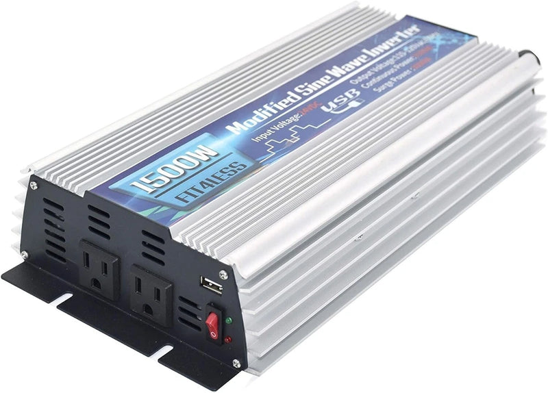 Power Inverter 1500W Sine Wave with Output Dual sockets Input: 24V  Output: 110V