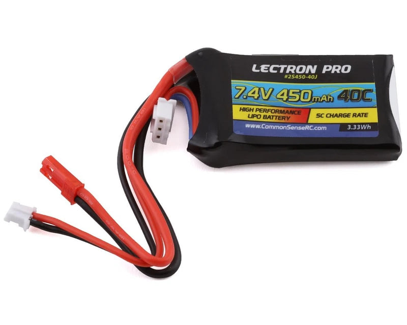Common Sense RC Lectron Pro 2S Li-Po Battery Pack 40C (7.4V/450mAh) Battery