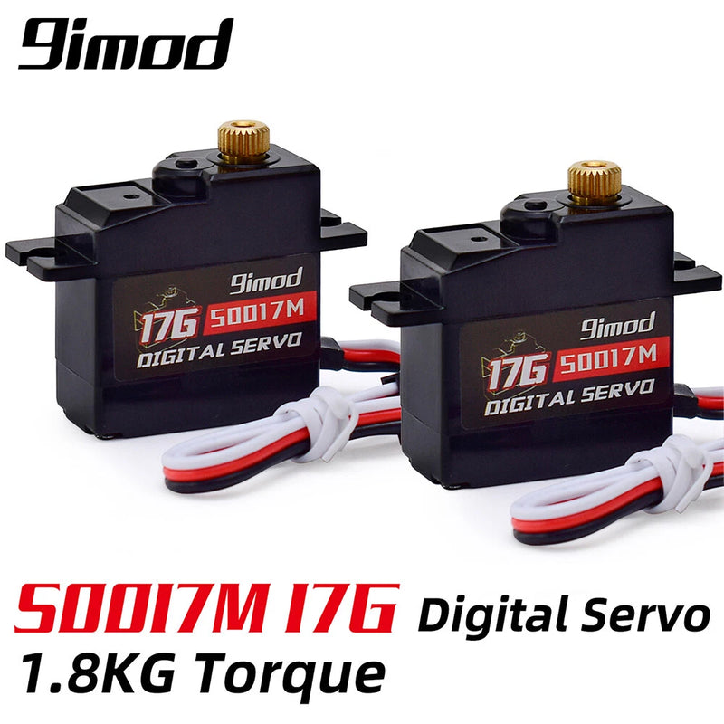 2pc 17g Metal Gear Steering Mini Servo for RC Plane Robot 1/18 1/16 RC Car Truck