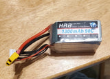 HRB 22.2V 1300mAh 90C 3S Lipo Battery  with XT60 Plug for FPV Racing RC