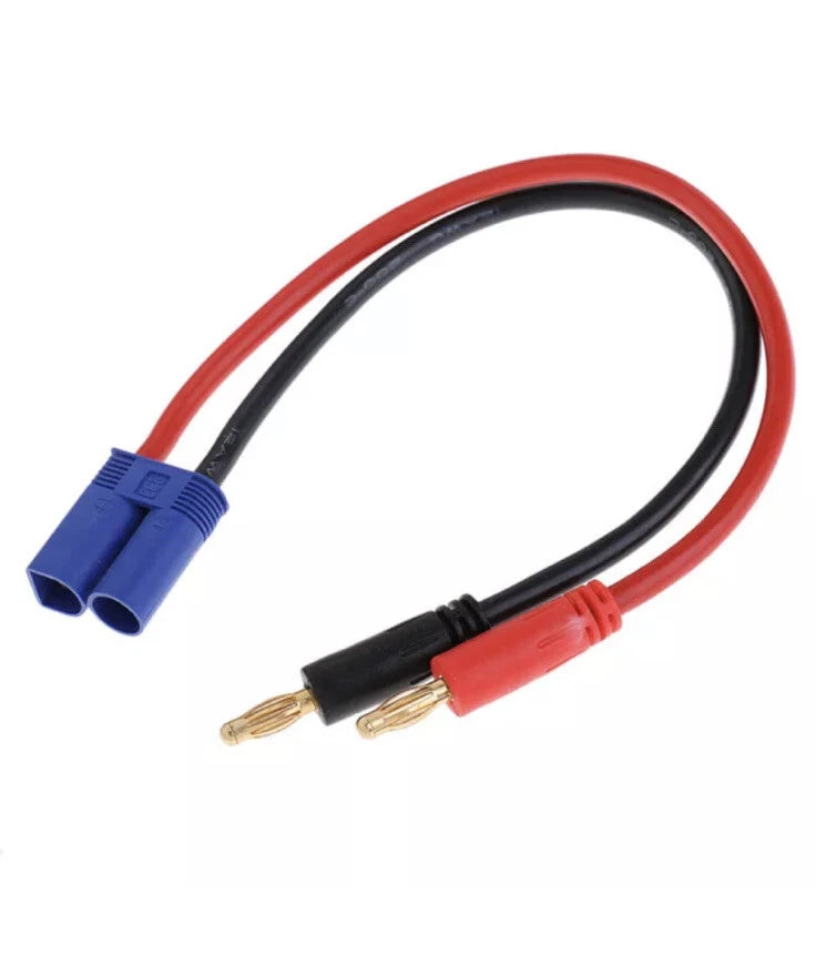EC5 Charging  Cable 14 AWG For Rc Car Lipo Battery 4mm Banana Bullet Plug 30 Cm