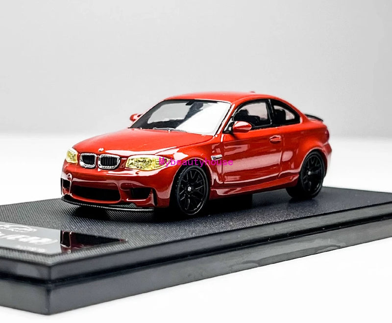7cm 1:64 Orange 1M E82 Coupe Black Rims Sports Model Diecast Metal Car