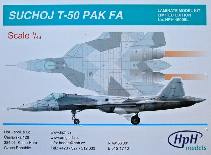 HpH models No 48009L Sukhoi T-50 PAK FA 1/48 Laminate Version (Limited Edition)