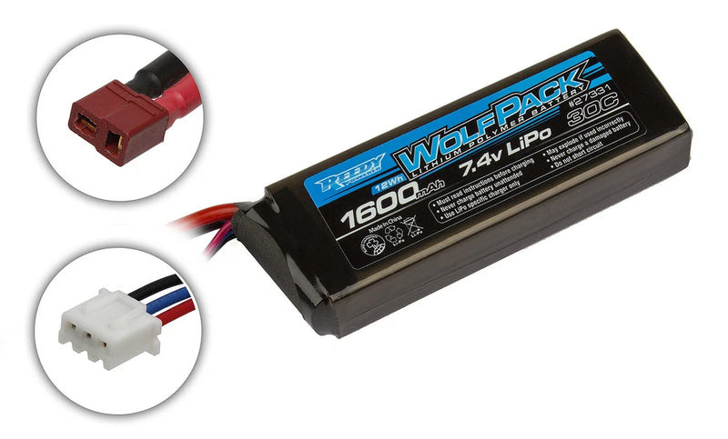 NEW Associated Reedy WolfpackK LiPo 1600mAh 30C 7.4V Battery