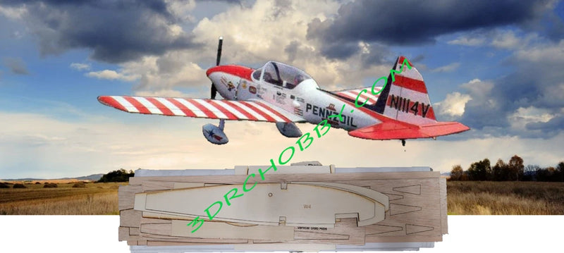 Super Chipmunk 81" Wingspan R/C Airplane Laser Cut Balsa & Ply Short Kit