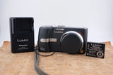 Panasonic Lumix DMC-TZ1 Silver Digital Camera With Charger- Tested Working