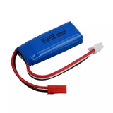 2S 600mAh 20C LiPo battery with red/black leads and white connector