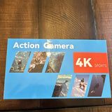 4K Waterproof Action Camera Wide Angle Lens 2.0-inch LCD Black
