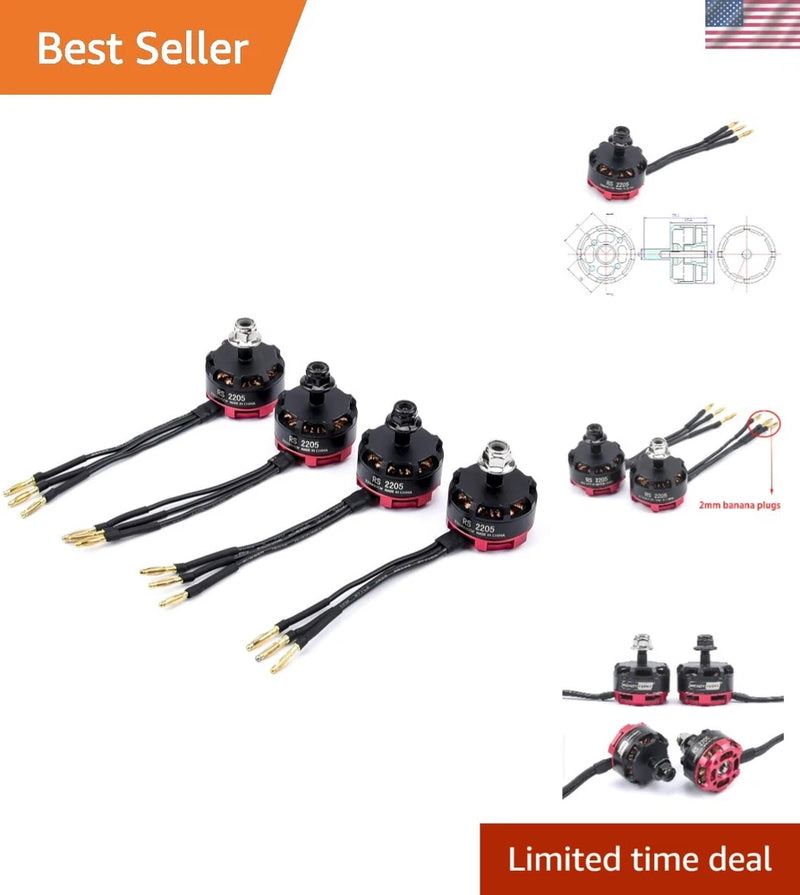 Lightweight brushless racing drone motors with active cooling, multiple units