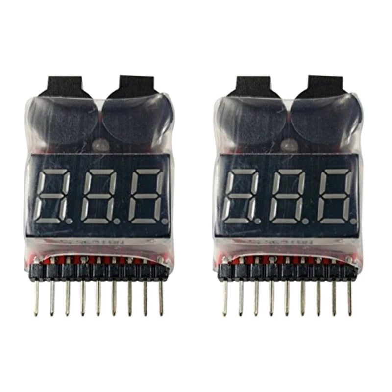 LED Lipo Battery Voltage Checker with Alarm ¨C Dual Pack for RC Enthusiasts Battery