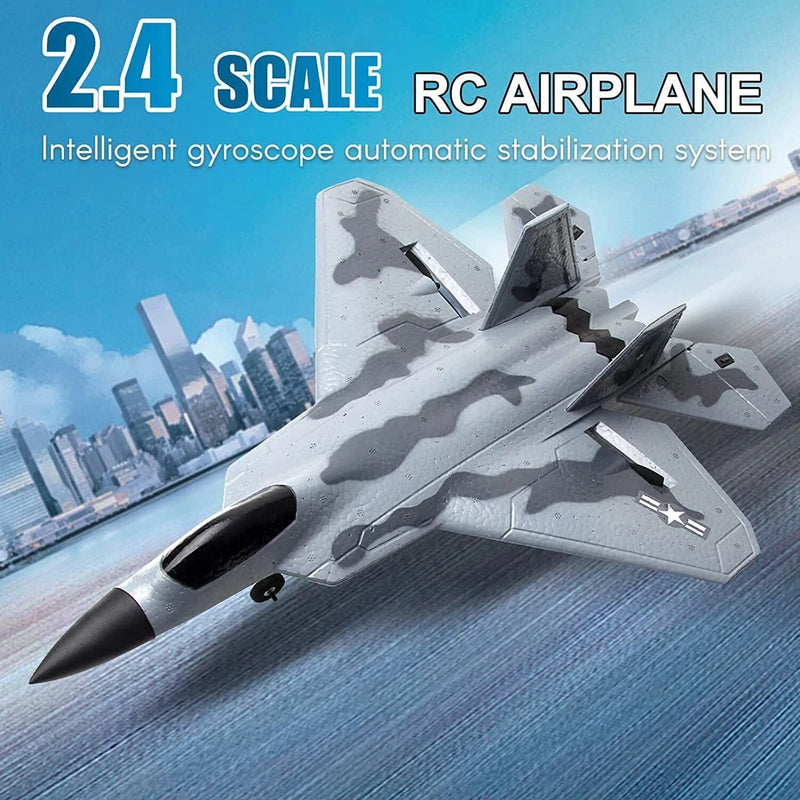 FX922 F-22 RC 2.4G 4-CH Fighter Plane 6-Axis Gyro 435mm RTF Glider Aerobatic Toy