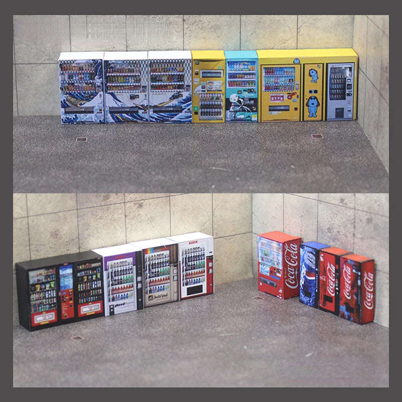 1/43 Diorama Garage Accessories Vending Machine Drinks Cabinet Scene Props Model