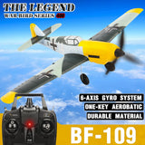 4-CH RC Airplanes VOLANTEX BF-109 2.4G 400mm Wingspan 6-Axis Gyro RTF Drone Toys