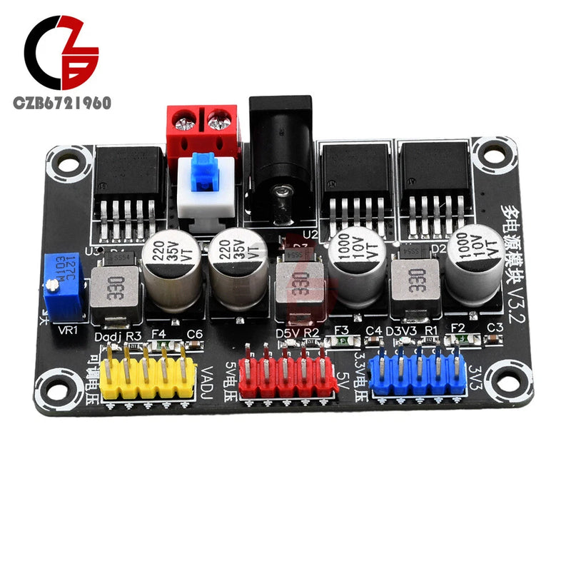 DC7-25V to DC3.3V/5V LM2596 Adjustable Step down Module Regulated Power Supply