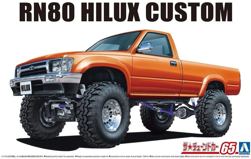 Aoshima 1/24 The Tuned Car(65)Model Kit Toyota RN80 Hilux High Rider 4x4 Custom