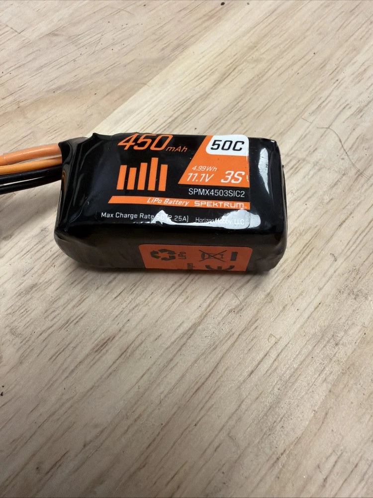 11.1V 450Mah 3S 50C Lipo Battery: IC2, SPMX4503SIC2 Battery